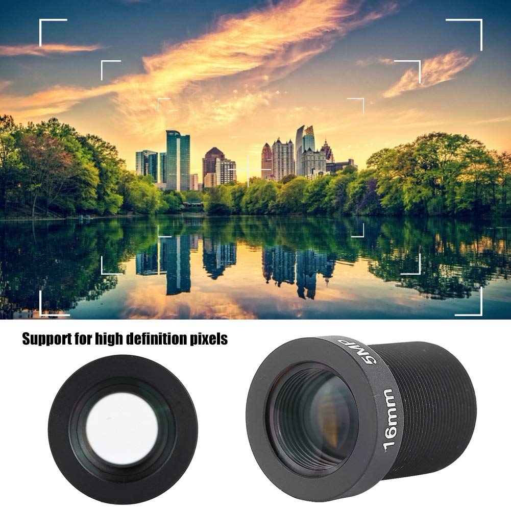 Objectif Caméra 16mm F/2.0 5MP HD Lentille M12 Ultra Grand Angle CCTV Surveillance