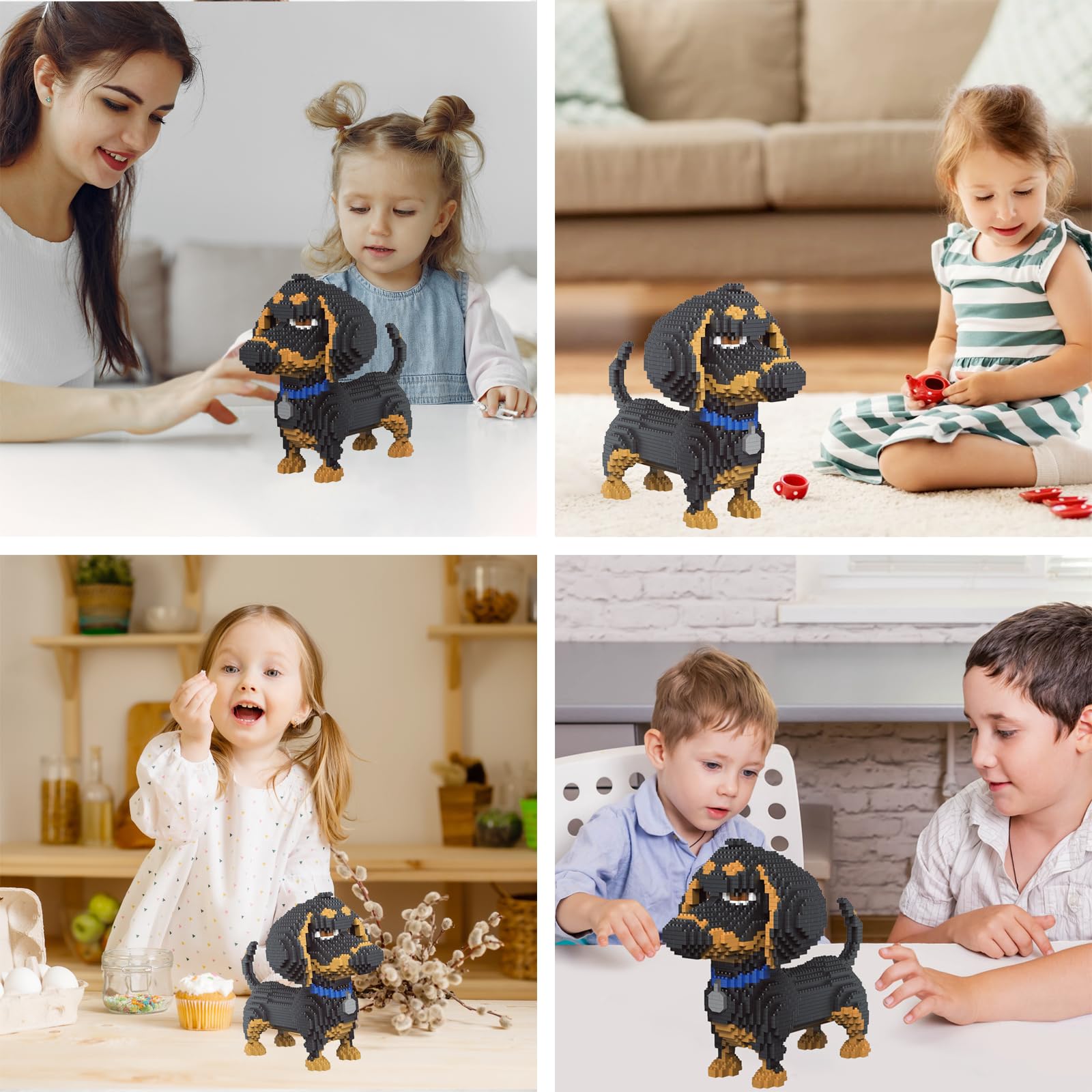 Micro Building Blocks Puzzle Bassotto, cartone animato Nano Building Blocks per adulti decompressione regalo
