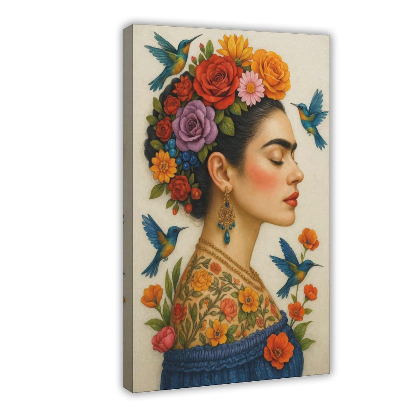Iyqtaggh Portrait Of Frida Kahlo Canvas Poster Bedroom Decor Landscape Office Room Decor Gift 20X30inch(50X75cm)
