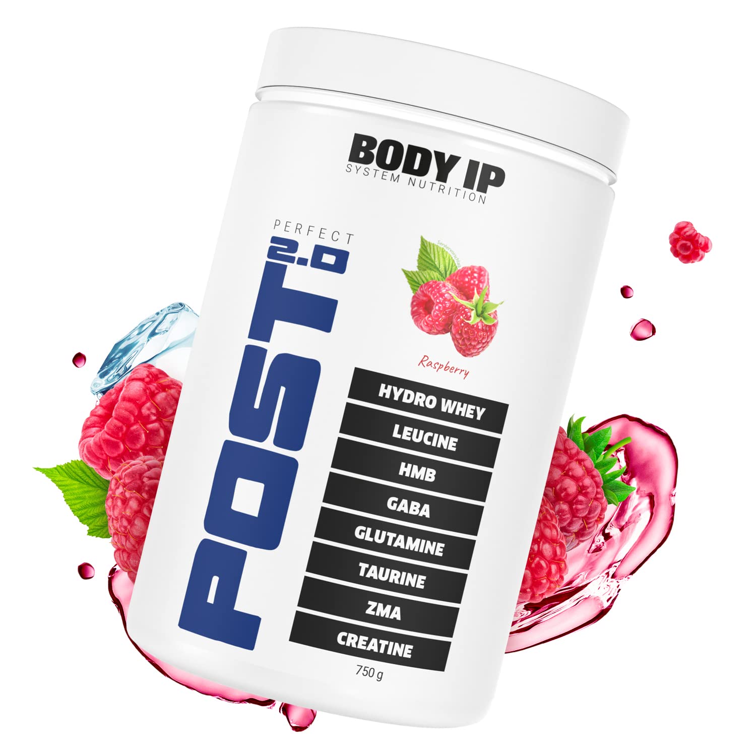 BODY IP Perfect Post 2.0 Raspberry Post Workout Shake 750g
