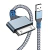 6.6FT USB to 30-Pin Charging Cable,Charger Cable for iPhone 4,USB Fast Charging & Sync Data Cable Braided Compatible with iPhone 4 4s,iPhone 3G 3GS,iPad 1 2 3 iPod Touch 4 3 2 1,iPod Classic 3 2 1
