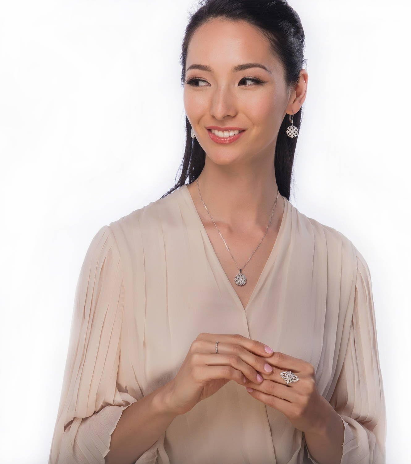 BERRICLE Sterling Silver Navette Art Deco Milgrain Statement Cocktail Ring for Women, Cubic Zirconia CZ - Image 6