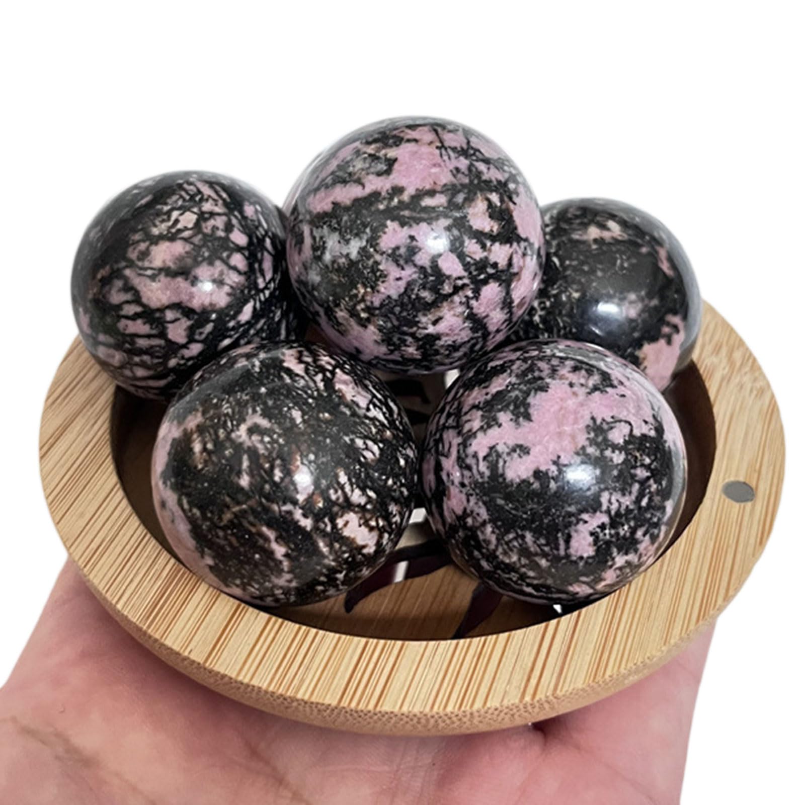 Kryształowa kula-naturalna sfera kwarcowa 5 szt. uzdrawiających kamieni szlachetnych kula 1,2" polerowane kryształowe kule kamienie kieszonkowe palmowe kryształy do ​​medytacji czarów reiki równoważen
