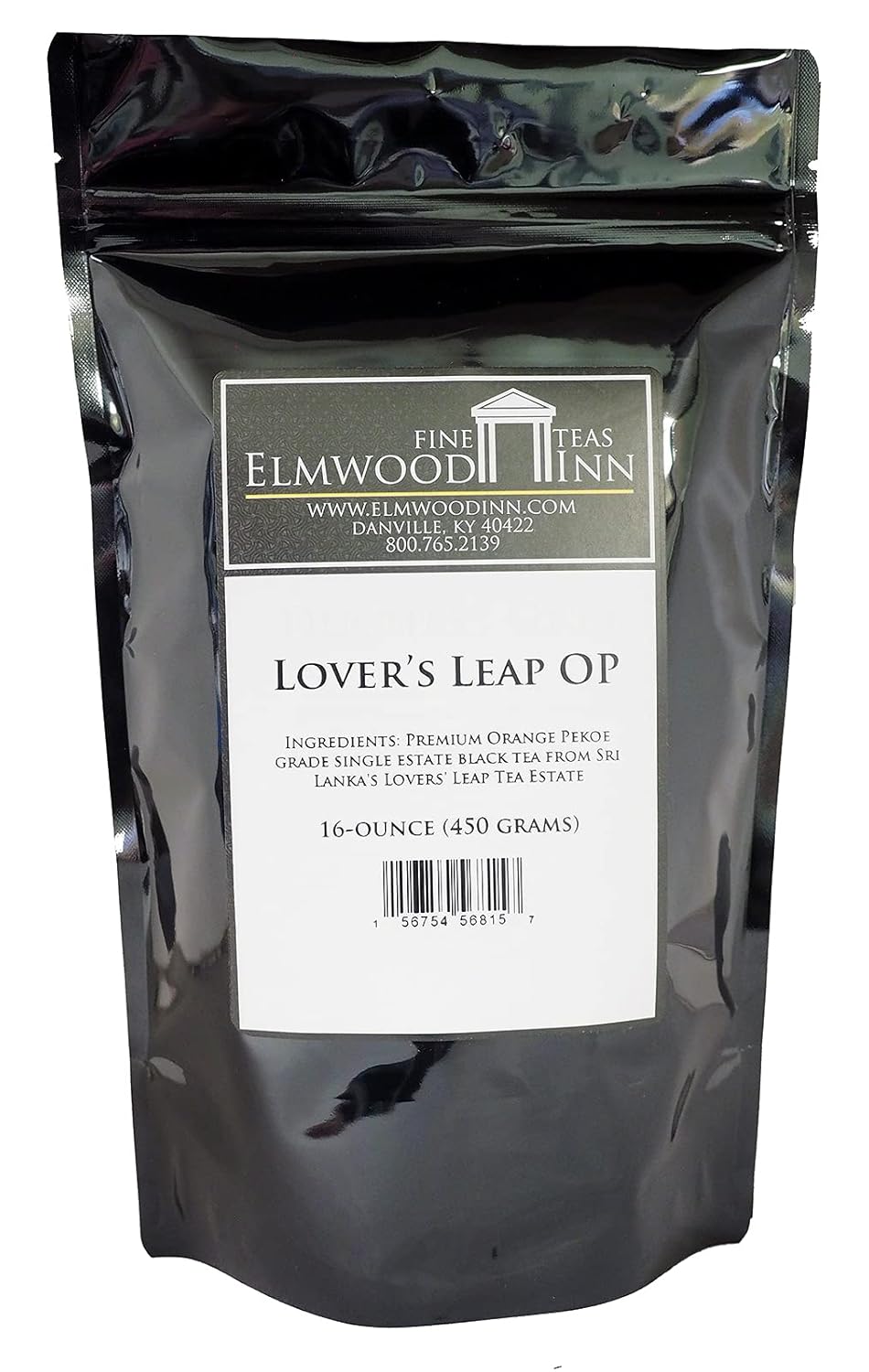 Elmwood Inn Fine Teas, Ceylon Lovers' Leap Estate Orange Pekoe Black Tea, 16-Ounce Pouch