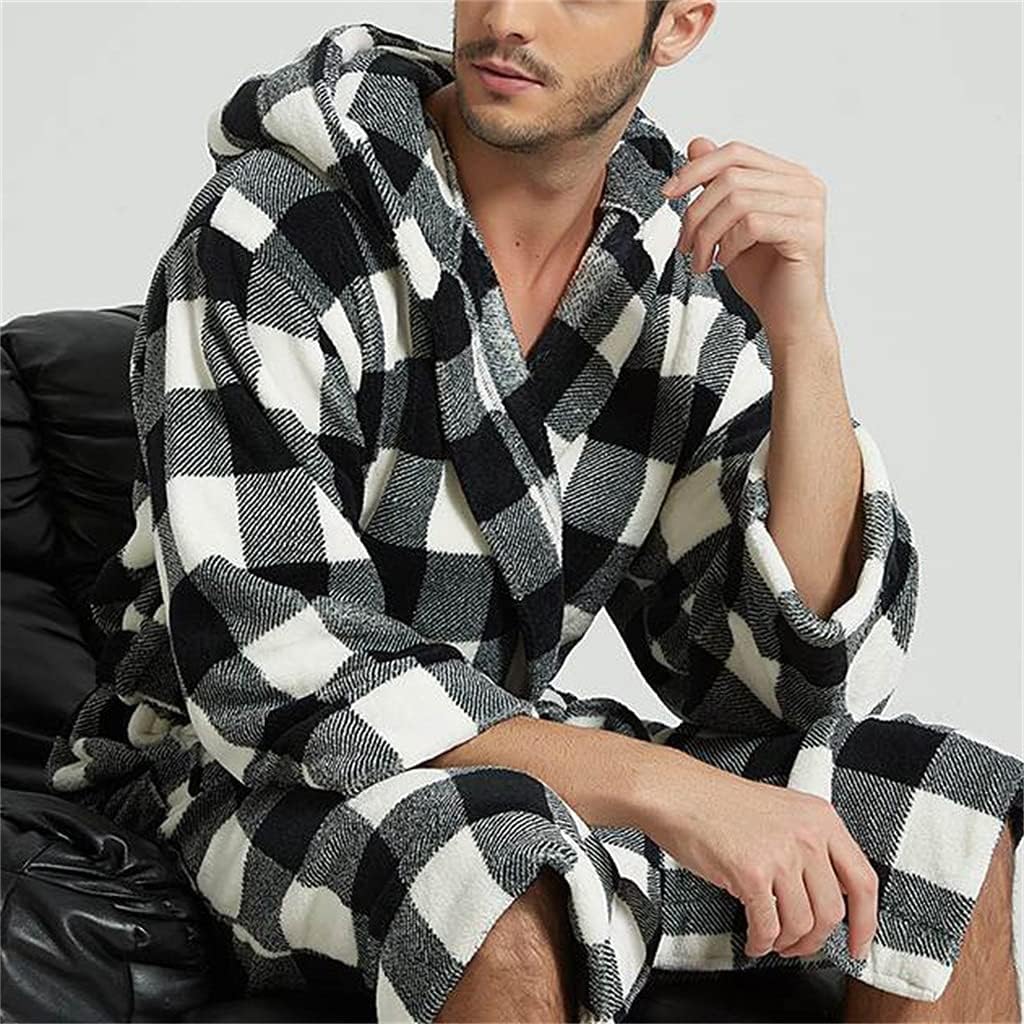 Bathrobe Men's and Women's Hooded Loose Pajamas Winter Couples Casual Extra-long Extra-large Home Wear