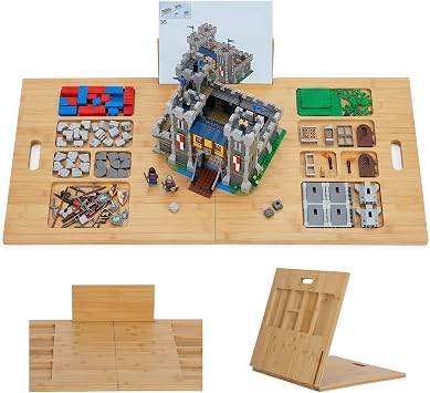 Building Baseplate Table for lego, Foldable lego Table with Storage and Classify, Building Tray Board for Adults Children and Seniors