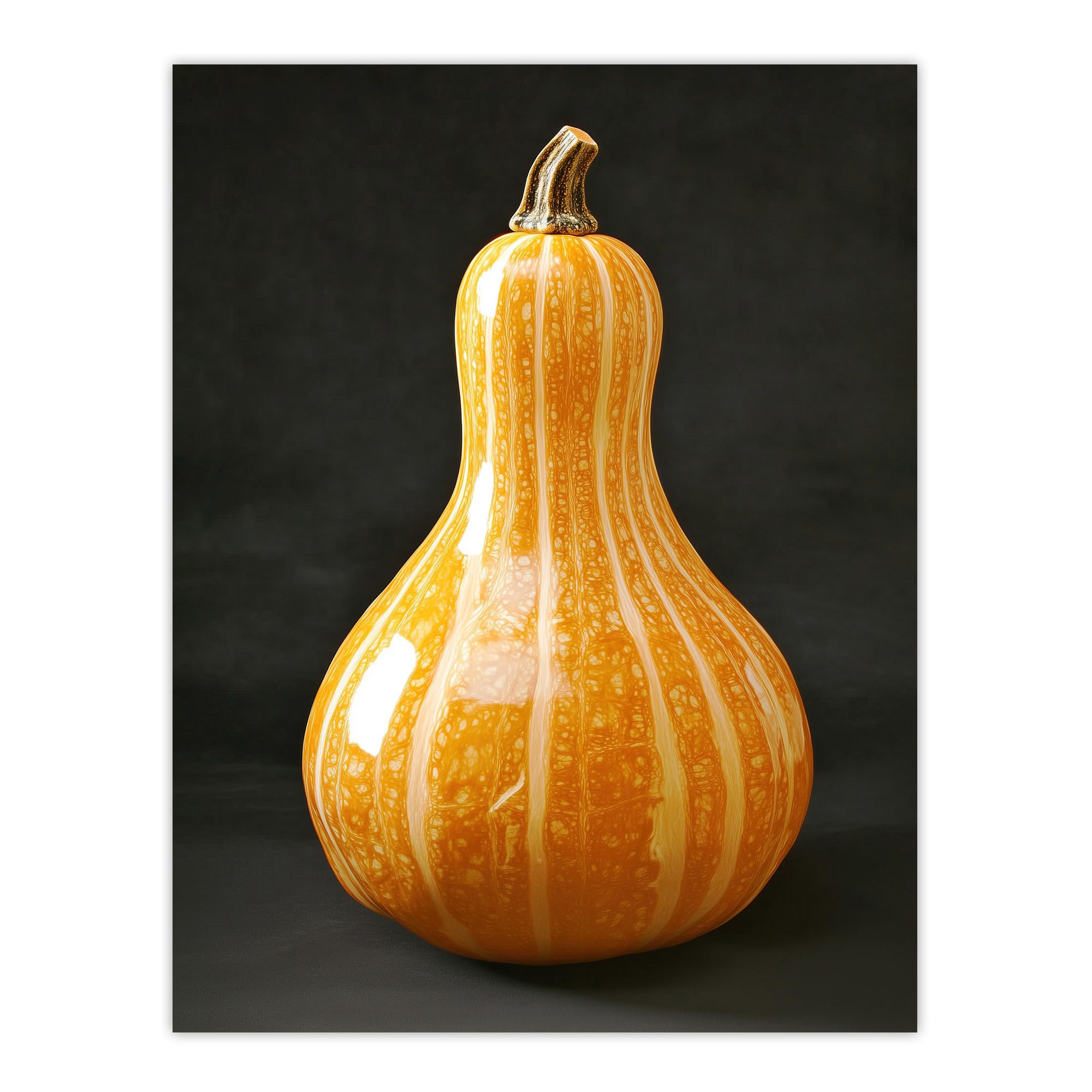 Artery8 Shiny Butternut Squash Pumpkin Photograph Kitchen Extra Large XL Wall Art Poster Print