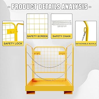 Amazon.co.jp: ECOTRIC 36x36 フォークリフトケージ 作業台 安全