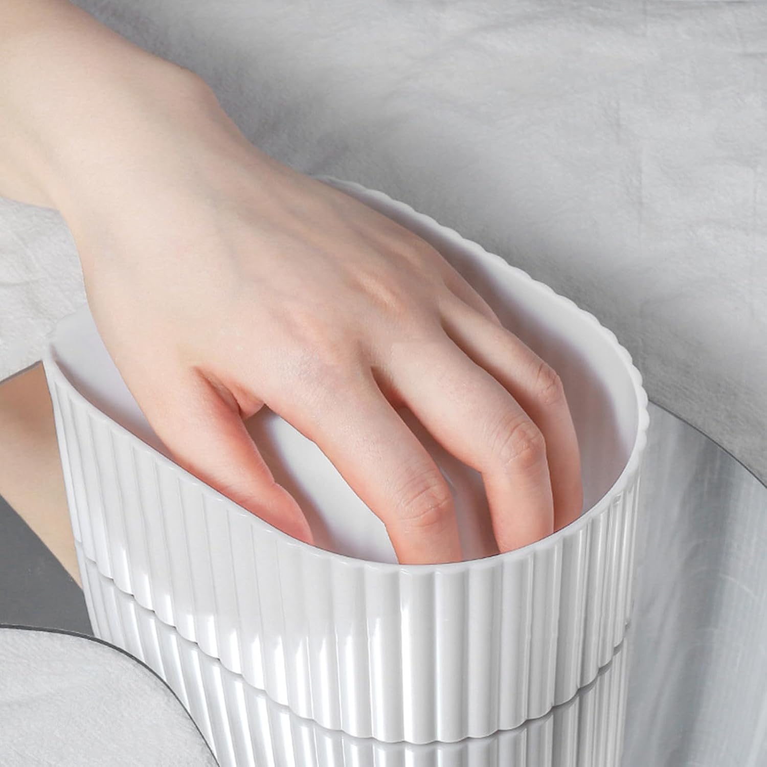 Lurrose Acrylic Nail Soak Bowl Manicure Nail Soak Off Bowl Nail Art Wash Bowl Nail Salon Supplies