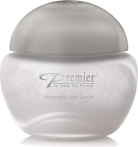 Premier Dead Sea Aromatic Salt Scrub, exfoliante corporal, sales de baño infundidas con aceites esenciales, aceite de jojoba, aceite de vitamina E,