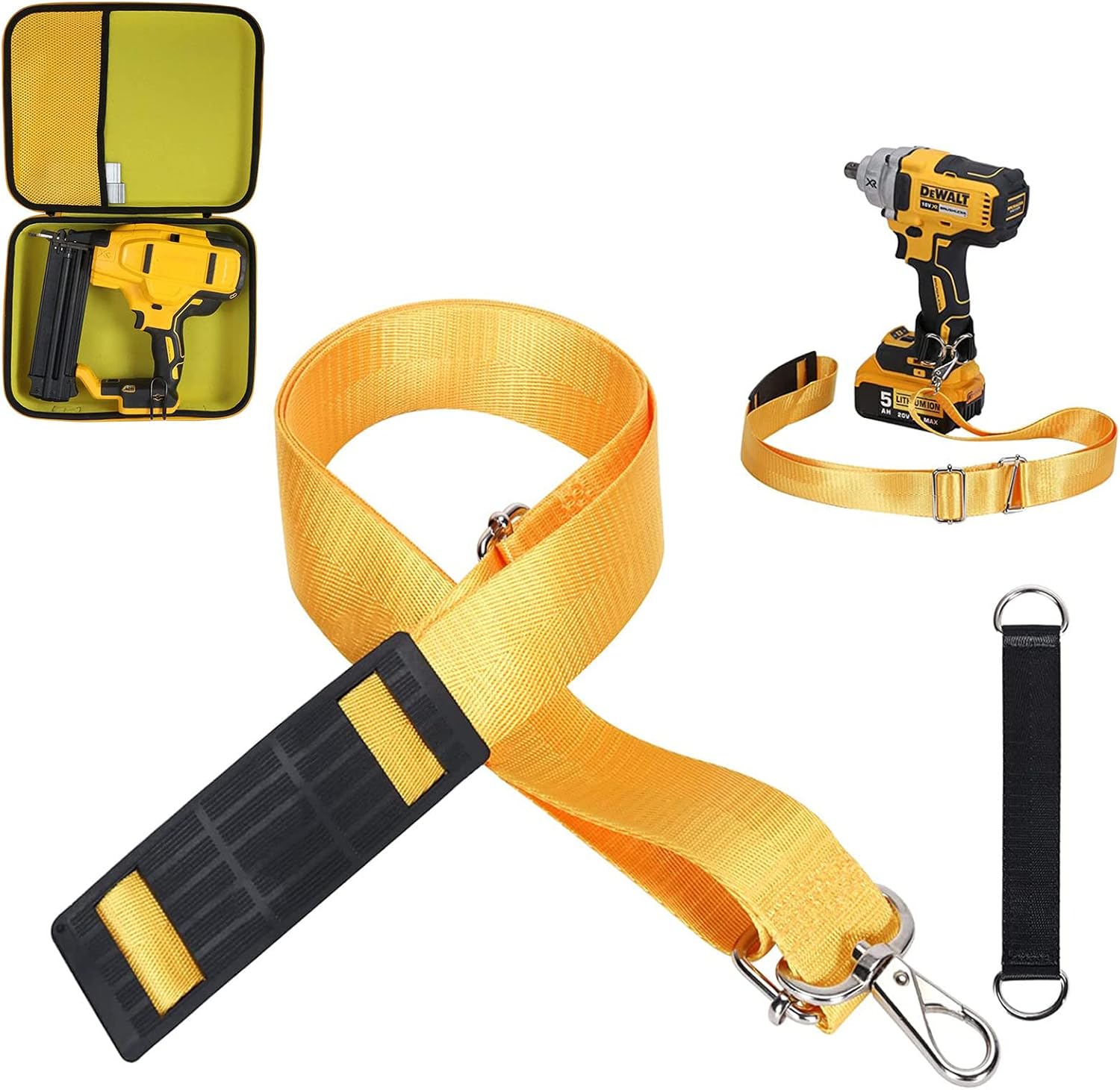 Khanka Adjustable Drill Shoulder Strap Holder and Case for DEWALT 20V MAX Cordless Brad Nailer Kit 18GA (DCN680B)