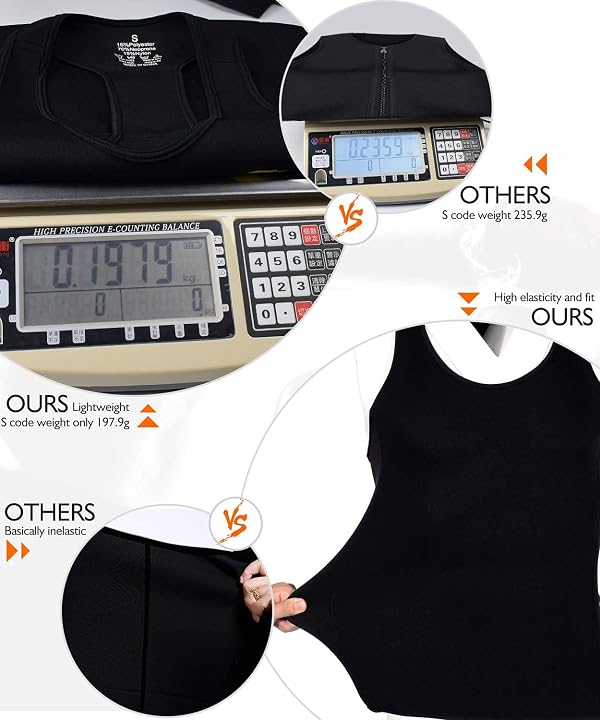 NonEcho Men Sauna Vest Neoprene Sweat Weight Loss Waist Trainer Shirt Workout Tank Top by NonEcho - Image 2