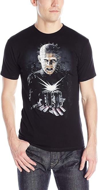 Hellraiser Mens Puzzle Box Black Novelty t Shirts, Black, Large US