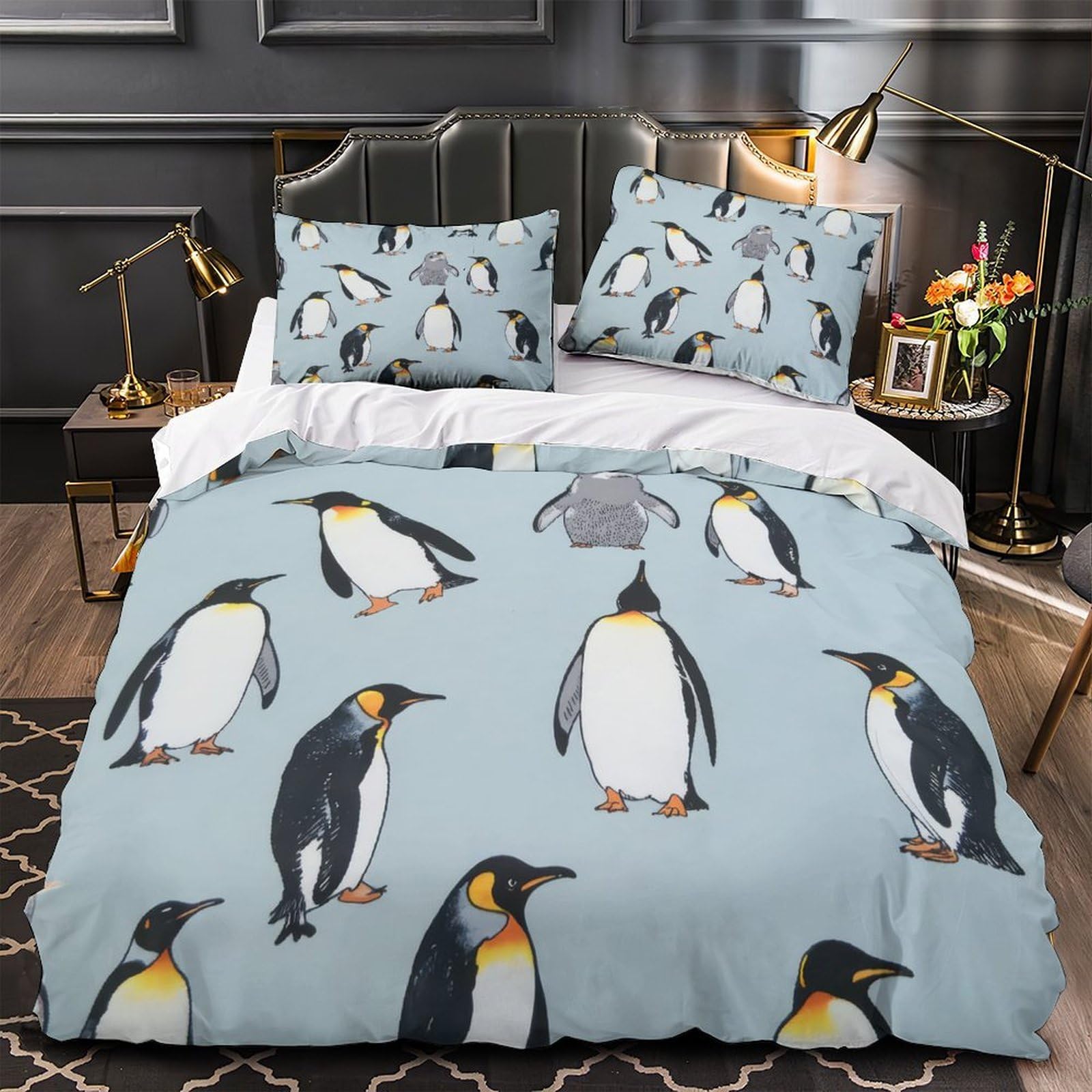 Plumes de paon housse de couette 3D pour parure de lit adulte et enfant