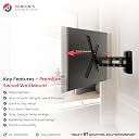 RD MOUNTS Premium Full Motion TV Wall Mount for 50 to 75 Inch LED, LCD, QLED & OLED TVs | Heavy Duty Swivel, Tilt & Cantilever Articulating Wall Bracket | Flexible Movable TV Mount | Model RW 9840-1 gallery image