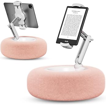 SupeDesk Tablet Holder Cushion Kindle Holder iPad Stand Kindle Stand Compatible with 4.7-13 Inch Kindle/Tablet/Mobile Phone Adjustable Kindle Holder for Bed Sofa Watching Videos Soft & Comfortable