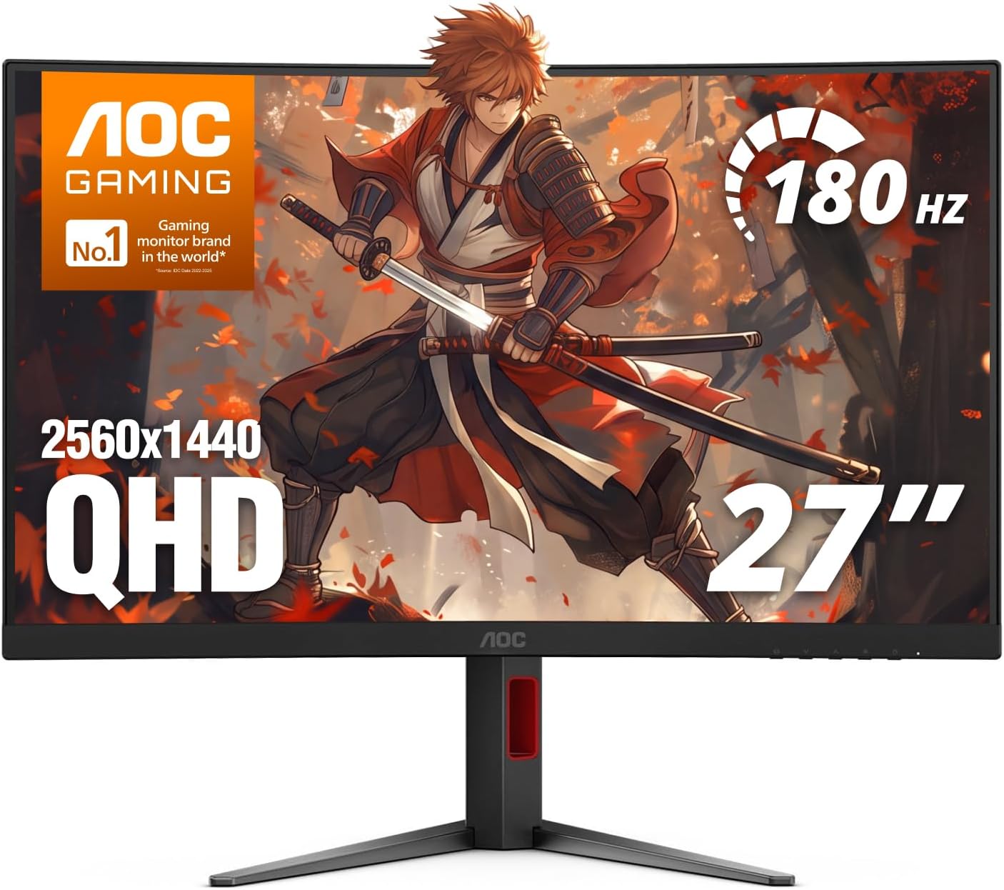 27" Curved Gaming Monitor 2K QHD 180Hz VA AMD FreeSync Premium, CQ27G4H