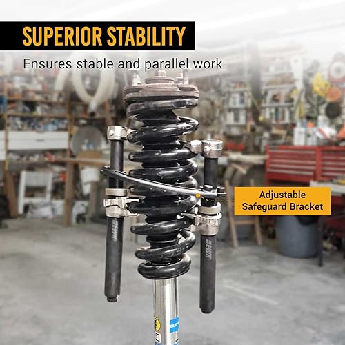 Miniatura 4 de EWK Muelle helicoidal resistente, conjunto de herramientas de compresor de resorte de puntal, carga máxima de 2645 libras con mordazas de seguridad