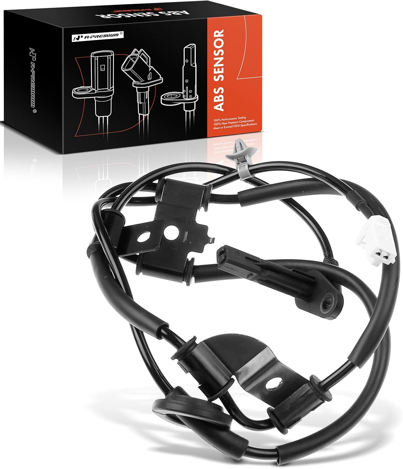 A-Premium ABS Wheel Speed Sensor Compatible with Hyundai & Kia Models - for Sportage 2005-2010, Tucson 2005-2009, FWD - Rear Left Driver Side, Replace# 95680-2E300, 95680-03000