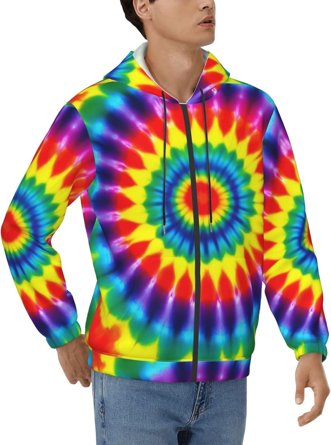 Supdreamc Men's Thermal Insulated Hooded Jacket, Full-Zip Fleece Lining for Winter Fishing & Hunting