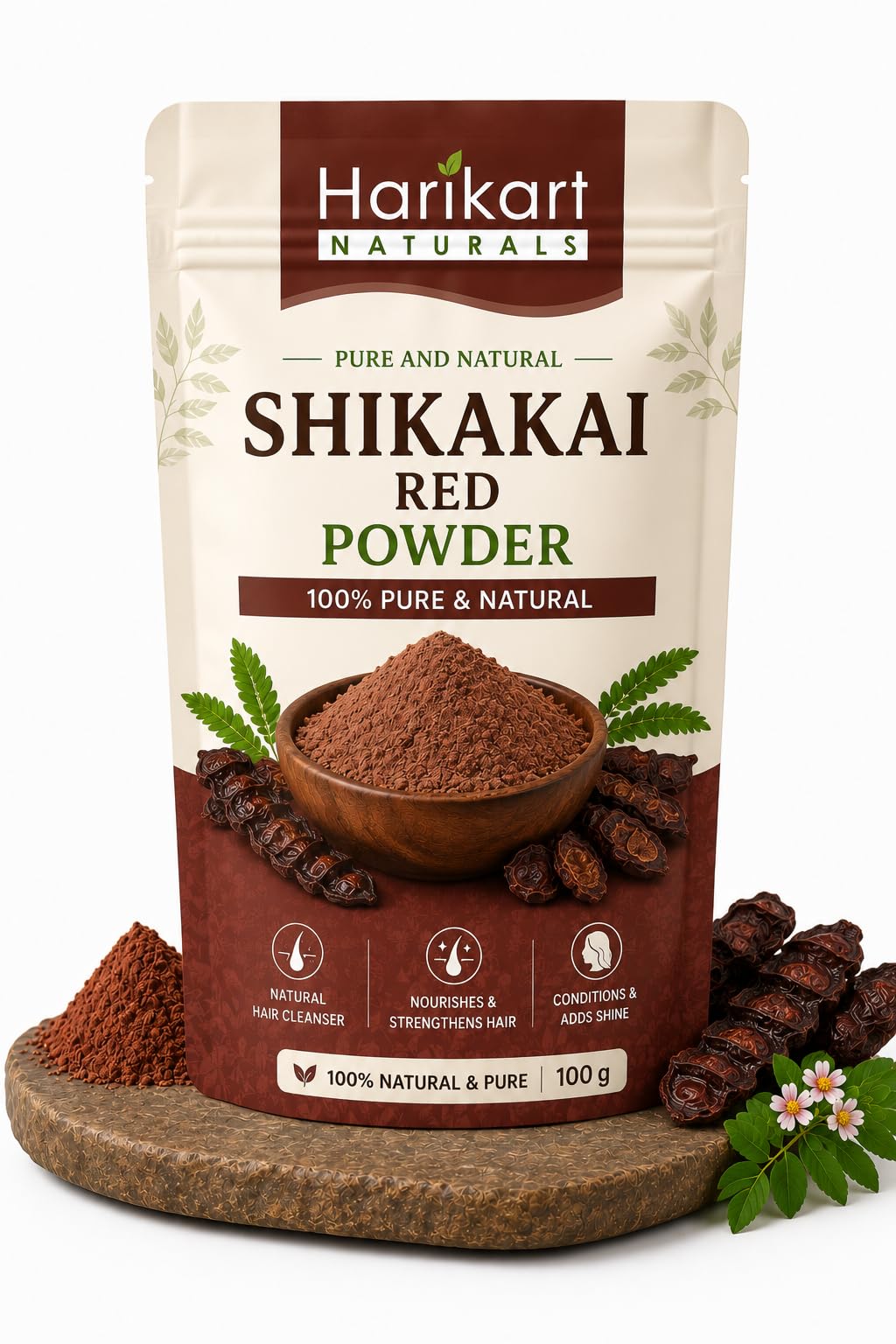 Naturals Shikakai Red Powder, 100 g | 100% Pure & Natural, Natural Hair Cleanser, Nourishes & Strengthens, Conditions & Adds Shine, No Additives-image-18