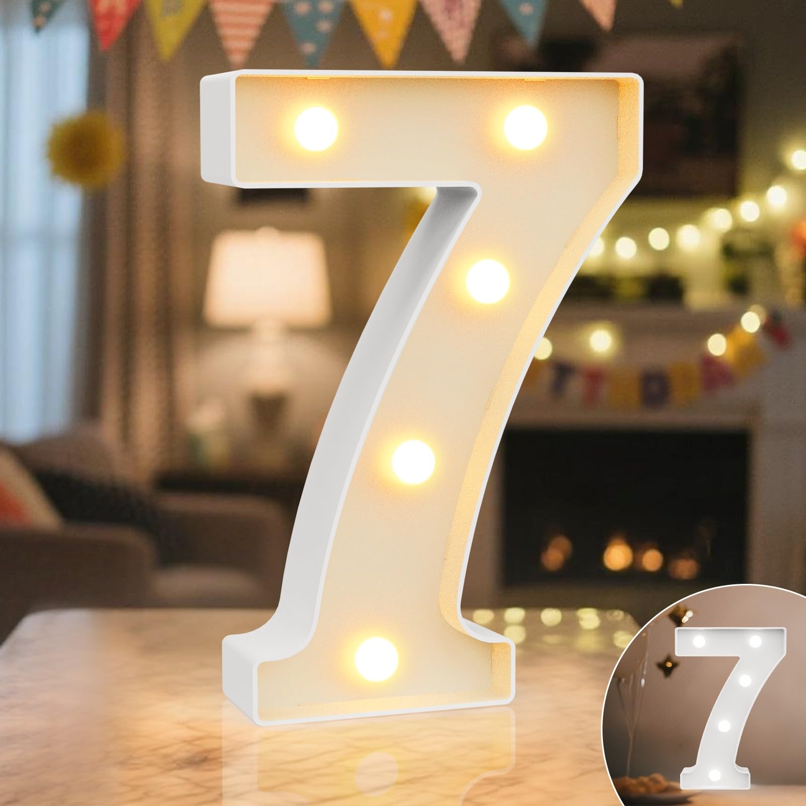 Ledido LED Light Up Marquee Numbers Sign - Cool & Warm Light up Numbers for 40th Birthday Decorations, LED Number Lights for Wedding Anniversary Grad Home Bedroom Table Wall Party Decor, Number 40 — view 101