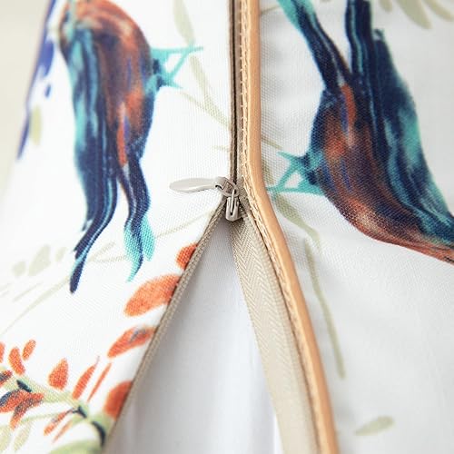 Miniatura 6 de VOGOL Juego de 2 fundas de almohada decorativas de 20 x 20 pulgadas, diseño moderno de doble cara, fundas de almohada con diseño de pájaros azules