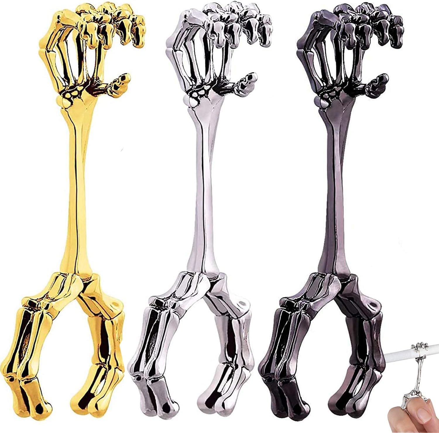 3 Pieces Holder Ring Elegant Finger Holder Ring Lady Holder Ring Blunt Joint Holder Stylish Clips Holder for Women Men Gentleman