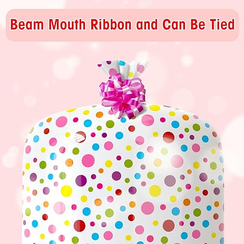 Miniatura 3 de Paquete de 2 bolsas de regalo grandes de plástico de gran tamaño, bolsas de almacenamiento de plástico de gran tamaño, 70 x 36 pulgadas, con 2