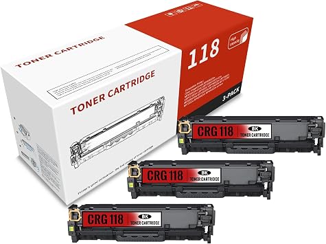 3-Pack Black CRG118 2662B001 High Yield Toner Cartridge Remanufactured Compatible for Canon CRG118 Color imageCLASS MF8380Cdw LBP7210Cdn LBP7600C LBP7660Cdn LBP7680Cx Printer Pages up to 5,500 Page