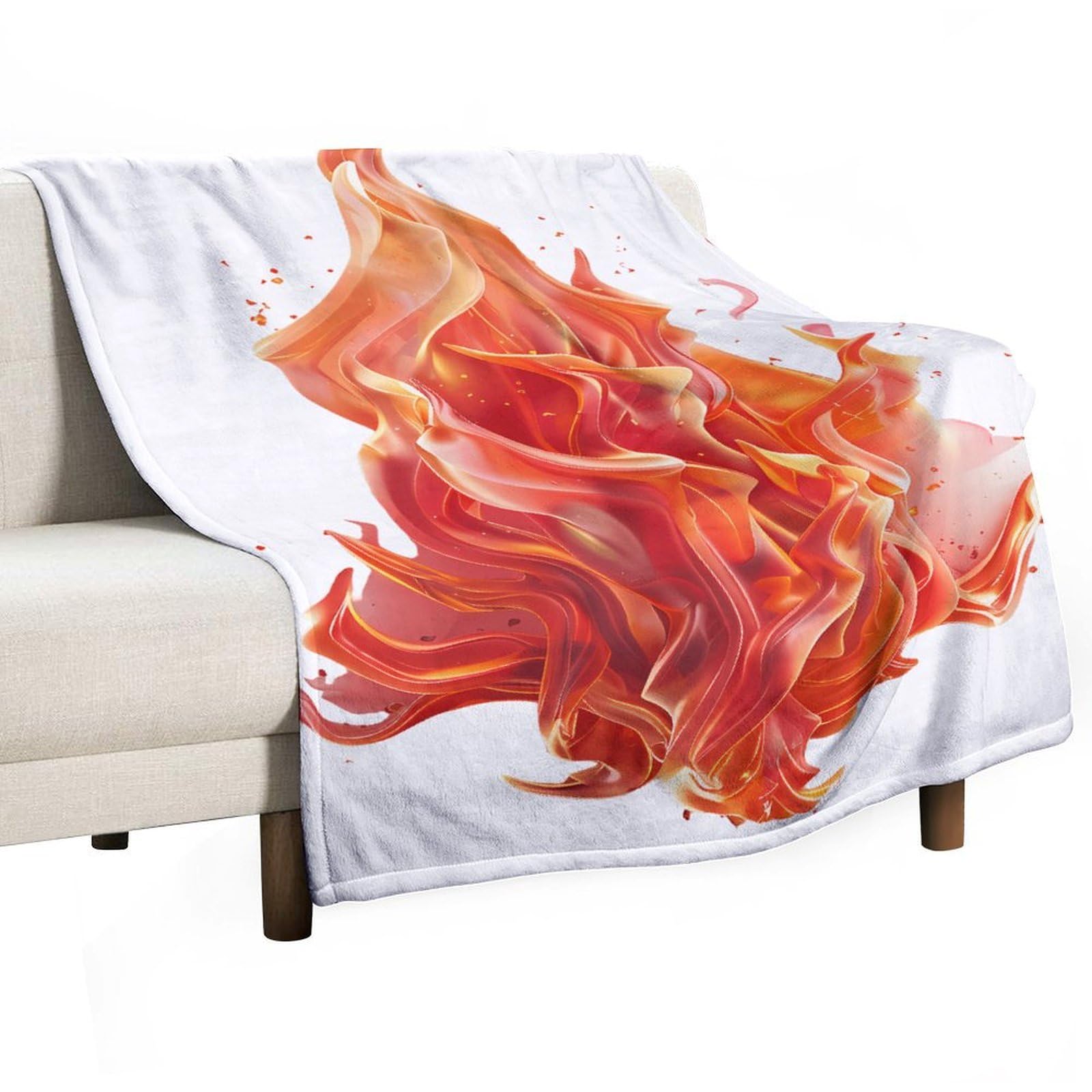 MHYRAC Flannel Blanket, Flame Throw Blanket for Couch Sofa Bed Office, Soft And Comfortable Without Pilling