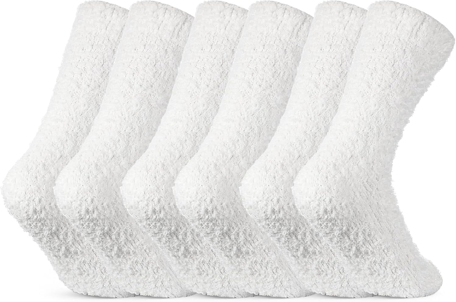 Newcotte 3 Pcs Womens Fuzzy Socks Winter Fluffy Sock Soft Slipper Warm Microfiber Plush Home Sleeping Sock