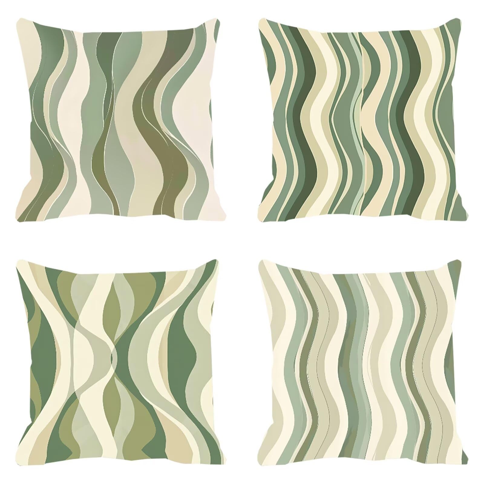 Taie oreiller canapé vert sauge 50x50 de décoration imperméable pour maison et jardin