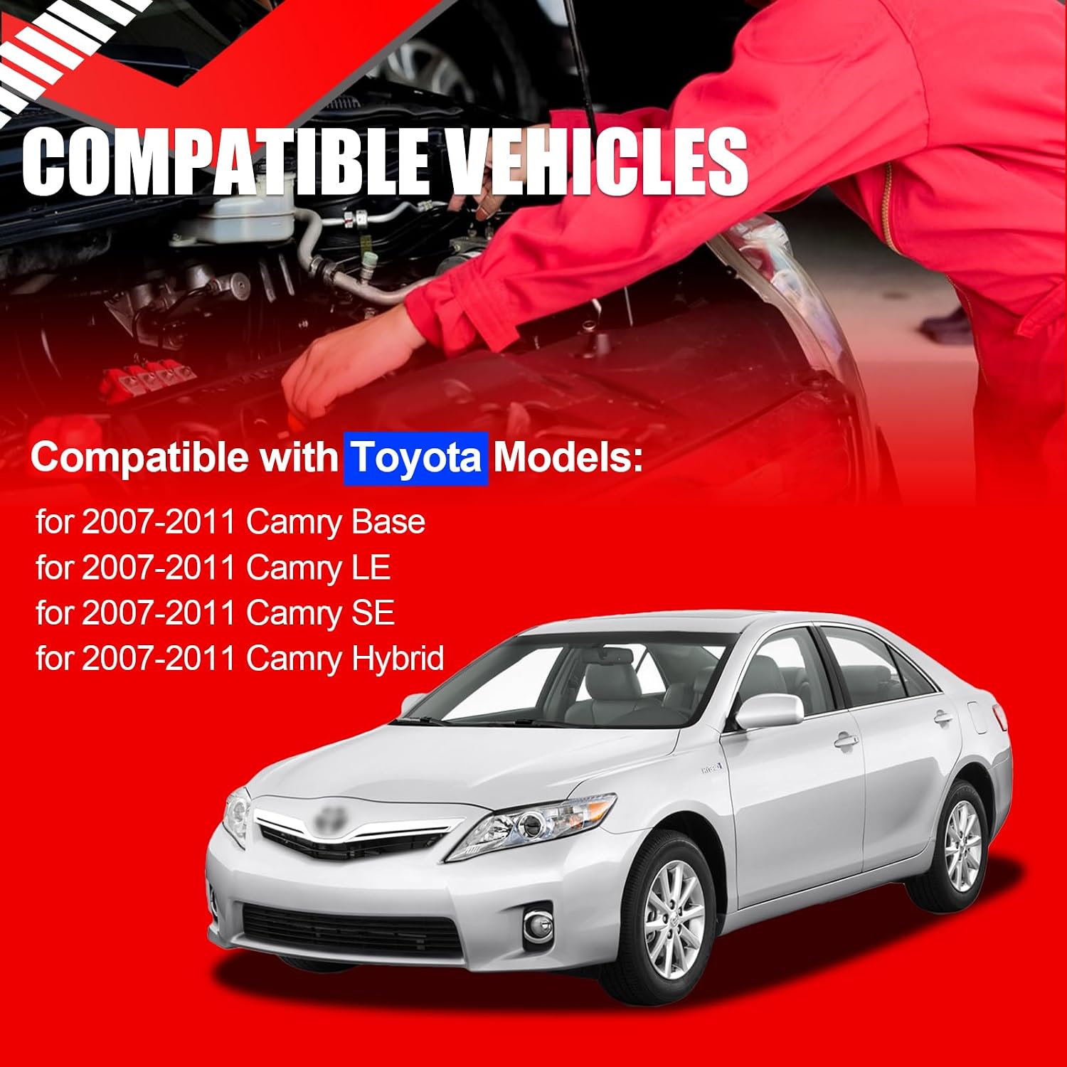 SMMS Hood Latch for Toyota Camry Base LE SE Hybird 2007-2011 Replace OE: 5351006180