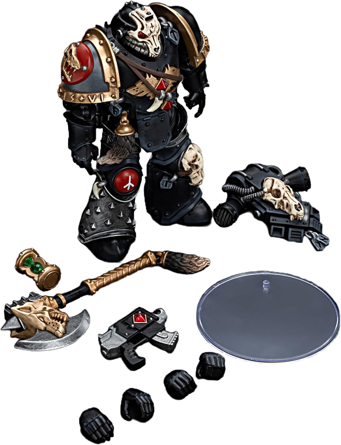 JOYTOY Warhammer 40K 1/18 Action Figures Space Wolves Deathsworn Pack Deathsworn 2 Collectible Model