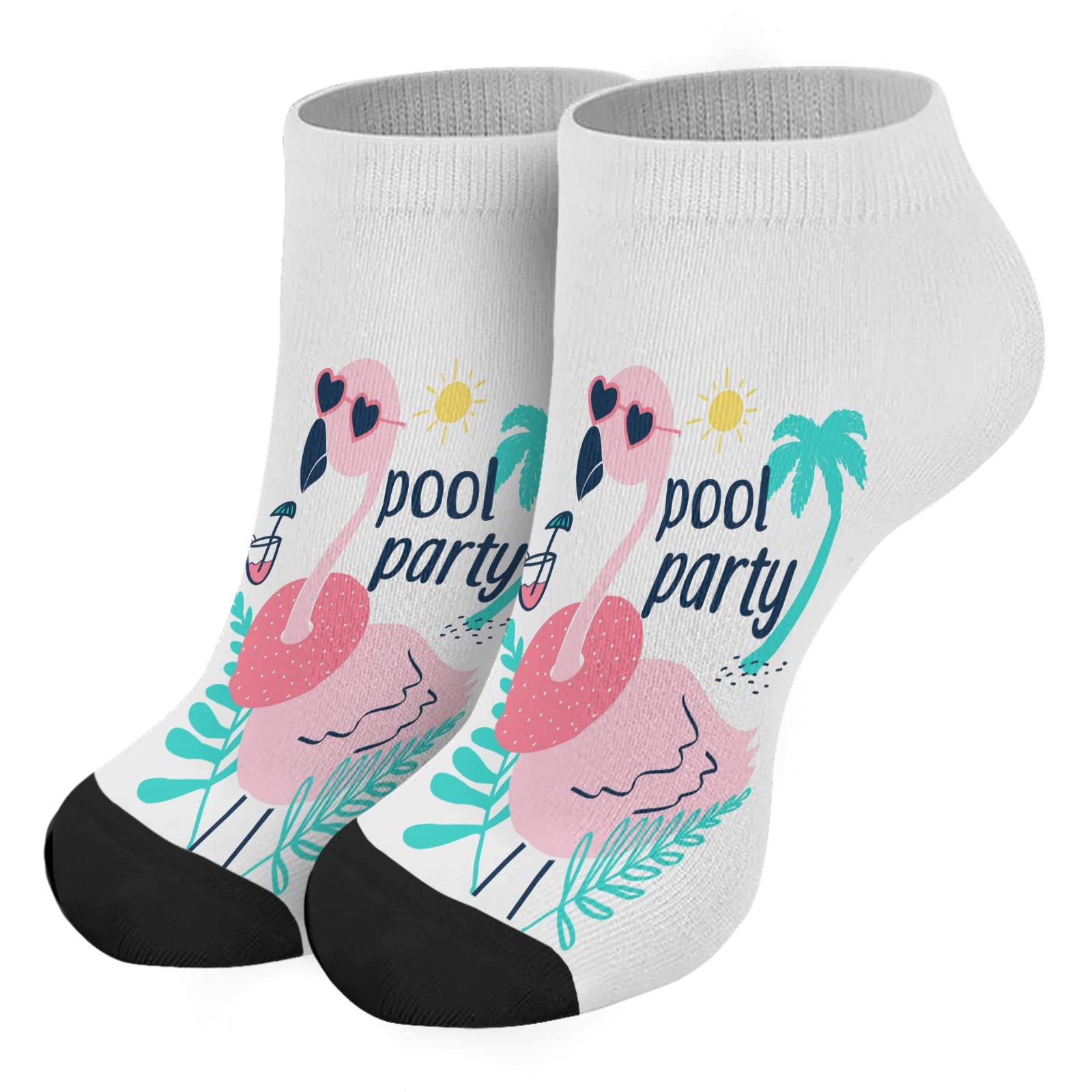 Melbrakin Unisex As Pic Flamingo Socks Women's Socks Short Fashion Design Casual Socks Women's Casual Socks Flamingo