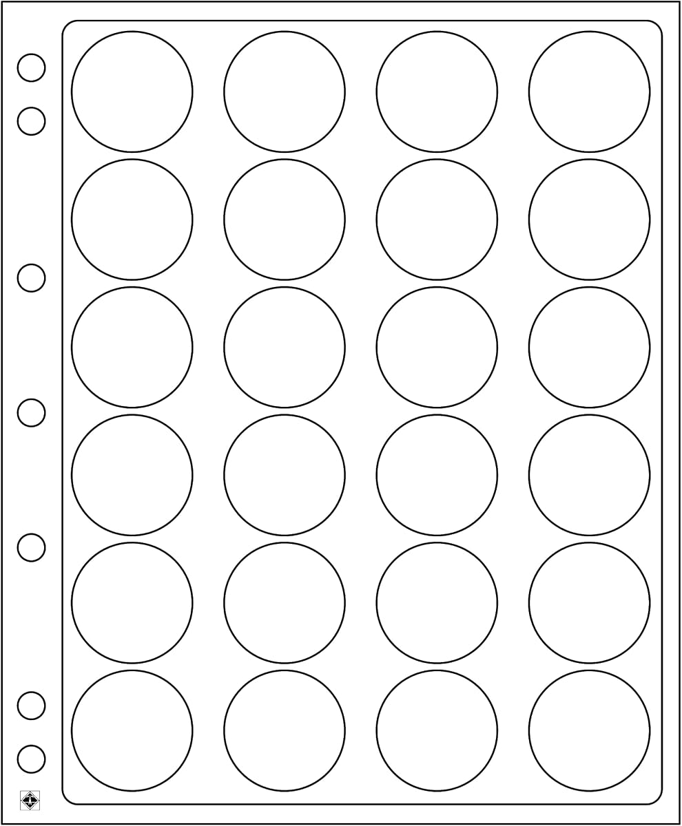 Páginas de álbum Lighthouse para cápsulas Filarmónica de oro de 1 oz o 5 rublos - Se adapta a CAPS 36/37 - Paquete de 2 páginas