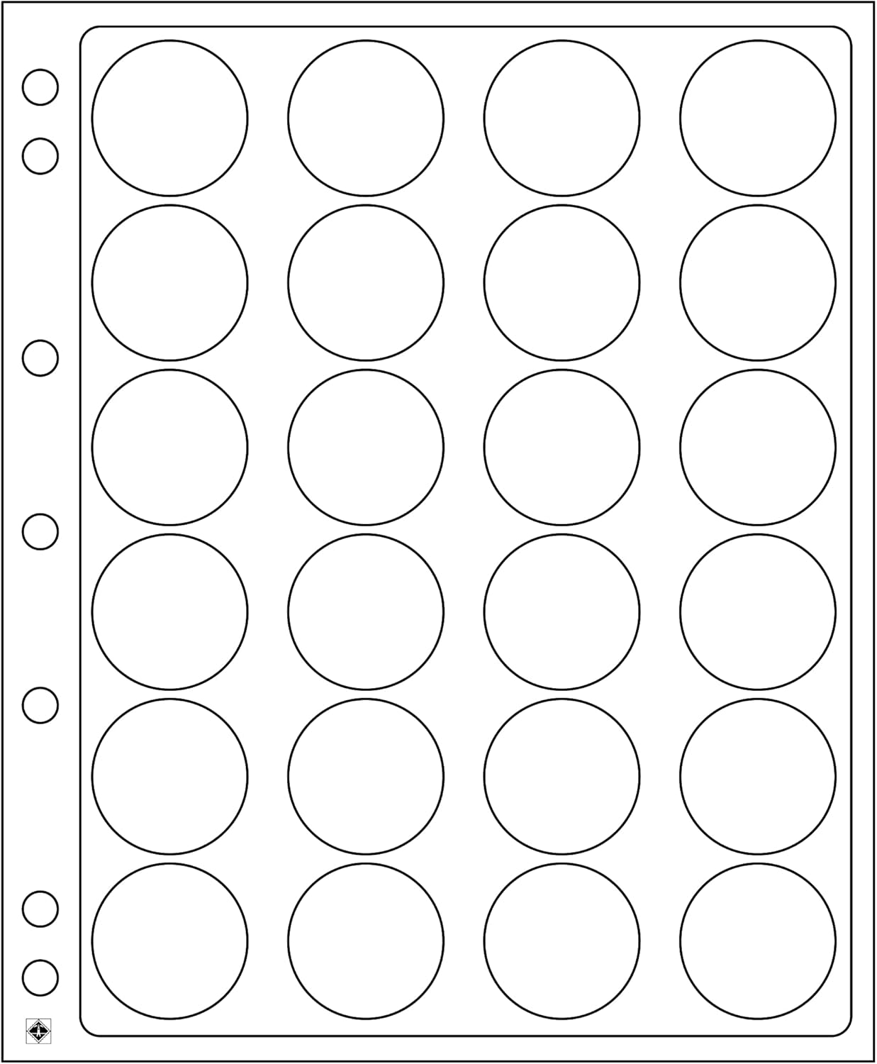 Lighthouse Plastic Sheets ENCAP, Clear Pockets for 30 Coins with a Diameter Between 30 and 31 mm