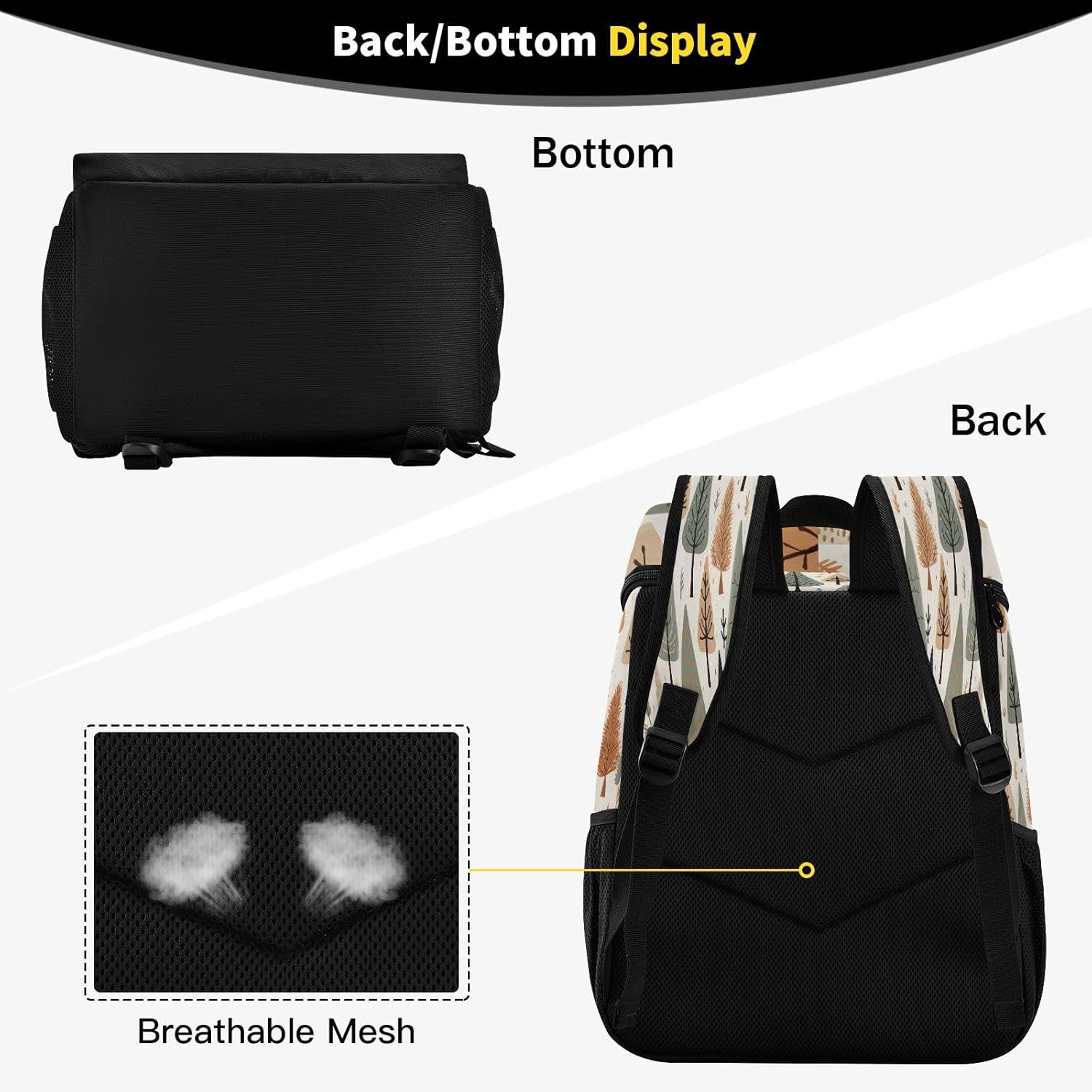 Christmas Cartoon Tree Cooler Backpack 36 Cans Leakproof Waterproof Backpack Cooler Bag Beach Accessories Travel Camping Fishing Backpack for Women Men