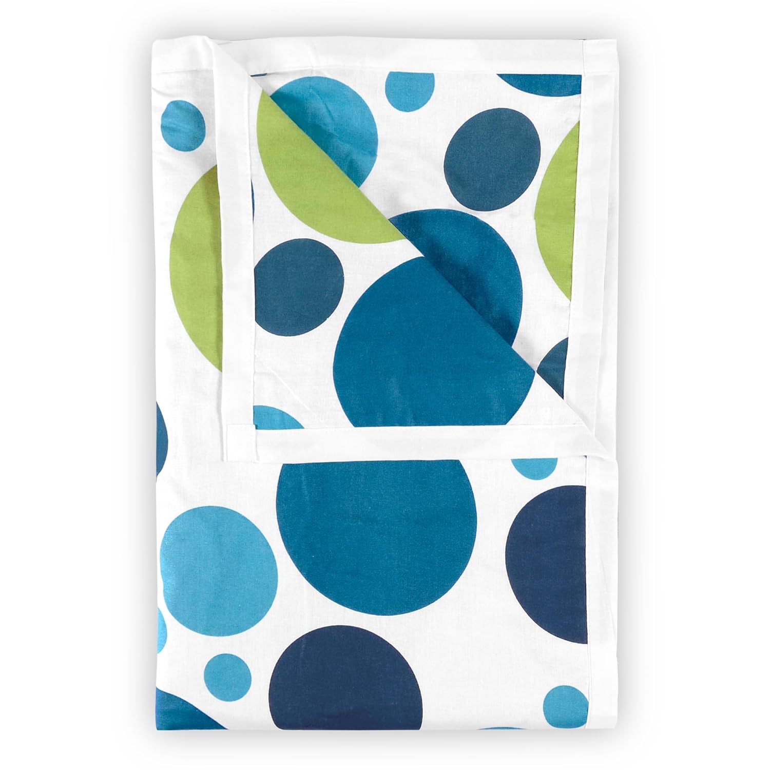 Divine Casa Pure Cotton Polkadot 120 GSM Ac Blanket,Dohar for Double Bed, Light Weight Quilt for Mild Winter (Size 80X86 Inch) Blue and Green, Lightweight
