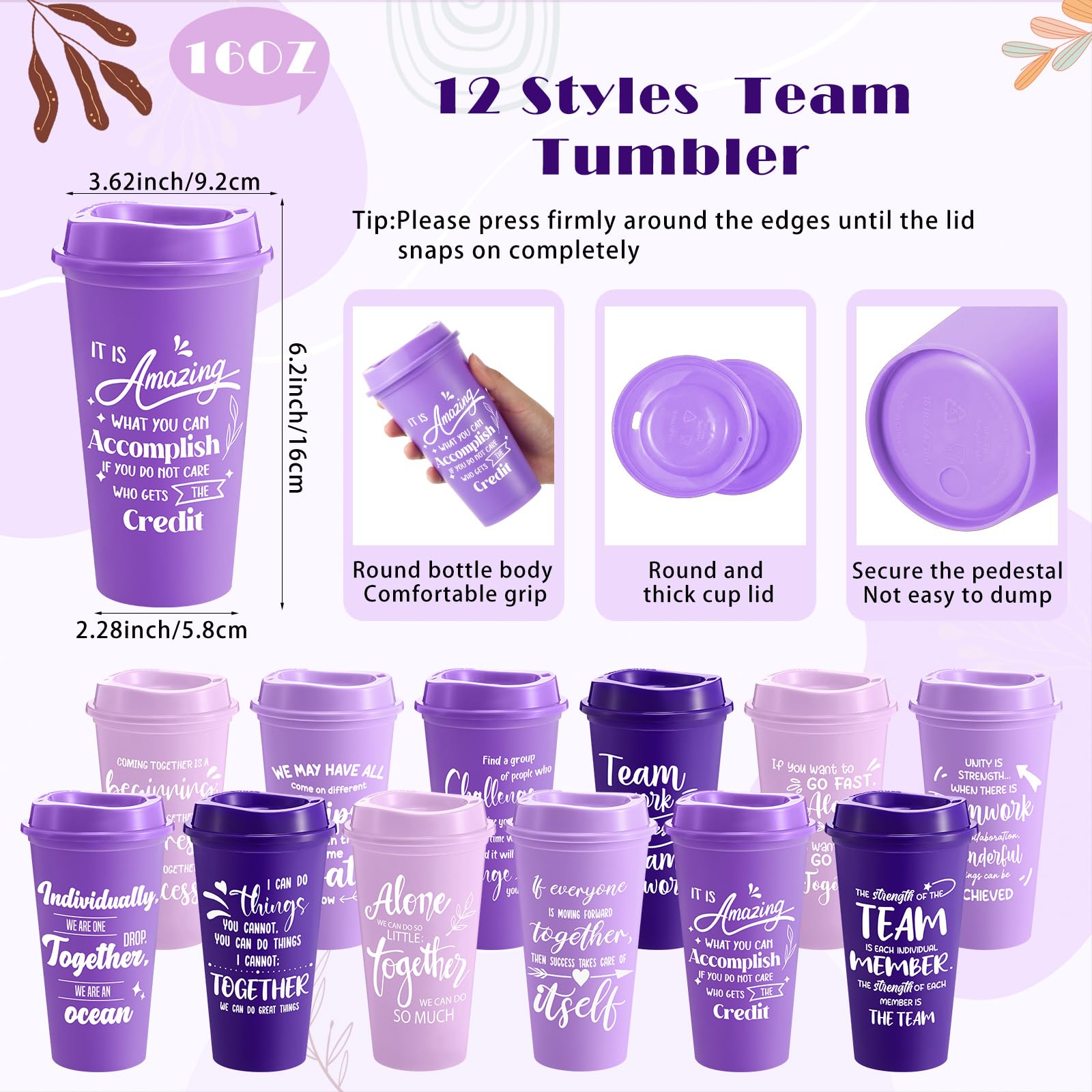 Skylety Set da 12/48 pezzi di apprezzamento della squadra, regalo di apprezzamento per i dipendenti, 473,6 ml, tazze da caffè con taccuino della squadra, penna portachiavi per personale insegnante