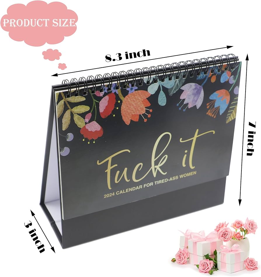 Amazon.com: Desk Calendar 2024 | 2024 Wall Calendar for Tired-Ass Women,  Fu-ck It 2024 Planner Funny Home Office Wall Calendar, Funny Home Office  Wall Calendar - White Elephant Gag Gift for Women :
