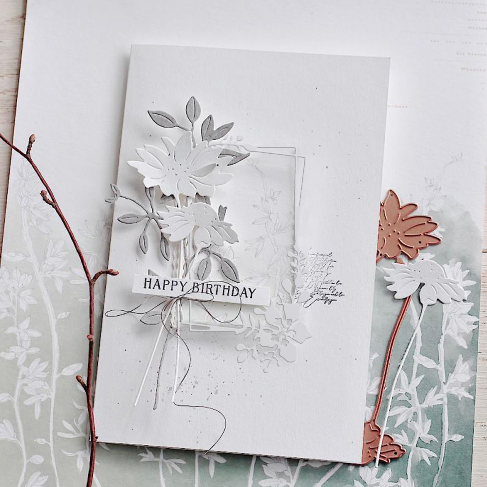 Joyeux Anniversaire Artisanat Métal Découpe Dies Moule Pochoir Pochoir