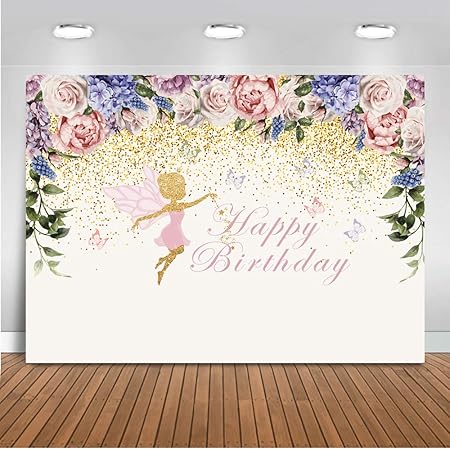 Mehofoto Danse Fille Theme Joyeux Anniversaire Toile De Fond 7x5ft Vinyle Fete D Anniversaire Banniere Pour Filles Fleurs Photographie Fond 1er Anniversaire Photo Toile De Fond Amazon Fr High Tech