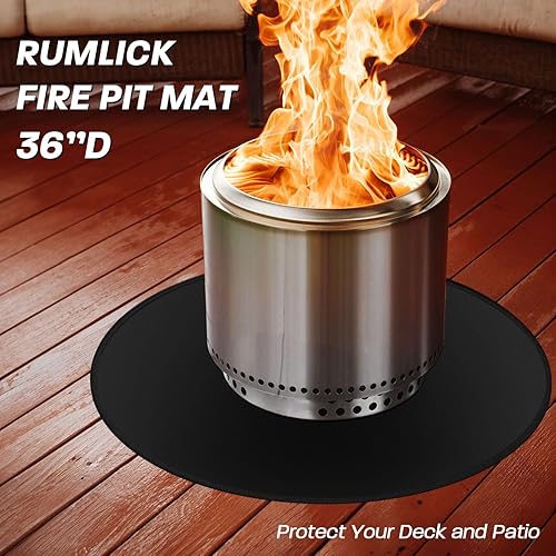 Miniatura 2 de Alfombrilla para hoguera de 36 pulgadas para estufa individual, redonda, ignífuga, debajo de la parrilla, para parrilla al aire libre, alfombrilla