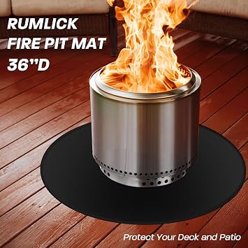 36 Fire Pit Mat for Solo Stove Bonfire - Round Under Grill Mat