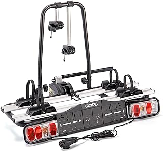 Fahrradträger Anhängerkupplung – Auto Fahrradträger für E-Bikes & Standardräder, Kann 2 Fahrräder aufnehmen,Schnellspann-Sicherung, 13/7-Pin Lichtsystem, Universell & Aerodynamisch