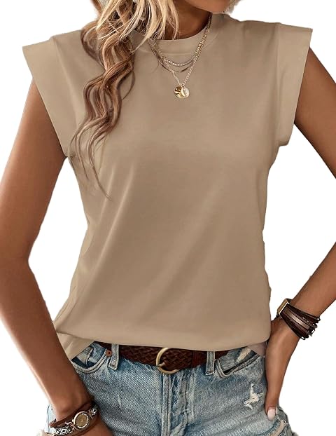Top Donna Basic Tanktop Senza Maniche T-Shirt Estiva Maniche Cappuccio