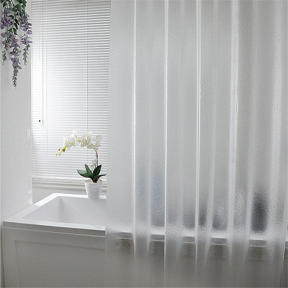 Shower Curtains Curtain 3D Eva Waterproof Scrub Mildew-Proof Translucent Thickened Bathroom Cut s Send Hook (70.86 * 78.74 Inches) , 240 Width 180 High