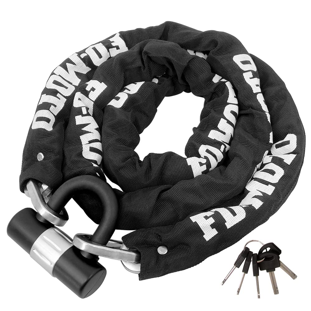 FD-MOTO 2M*10mm Steel Heavy Duty Anti-Theft Motorbike Chain Lock Padlock Motorcycle Bike Scooter Bicycle Lock